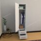 Silver 1 Door Mirrored Wardrobe With 2 Bottom Drawers