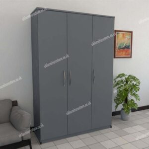 Gray 3 Door Wardrobe
