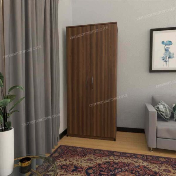 Walnut 2 Door Wardrobe