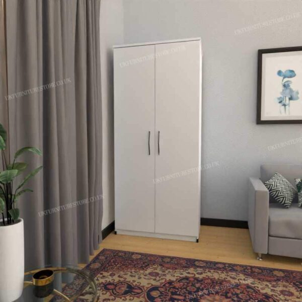 White 2 Door Wardrobe
