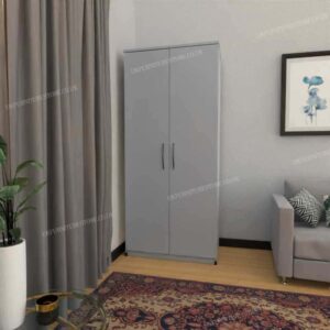 Silver 2 Door Wardrobe
