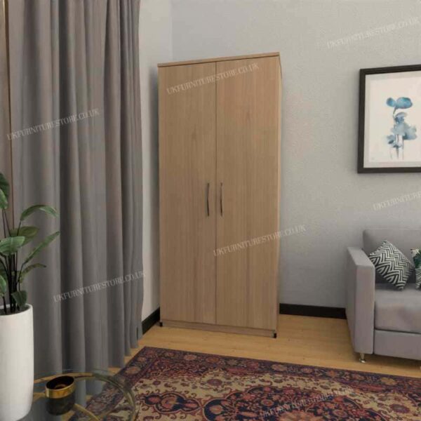 Oak 2 Door Wardrobe