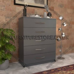 Gray 5 Drawer Chest Drawer
