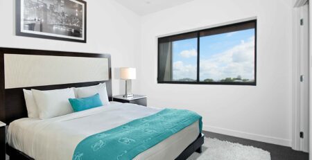 Black Bed With Bedsides