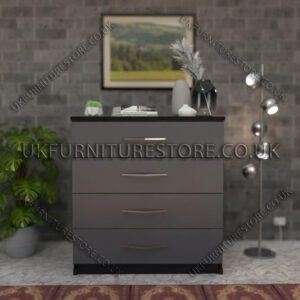 Front Gray Side Black Chest Drawers