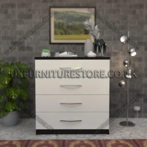Front White Side Black Chest Drawers