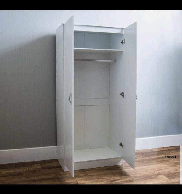 White 2 Door Wardrobe