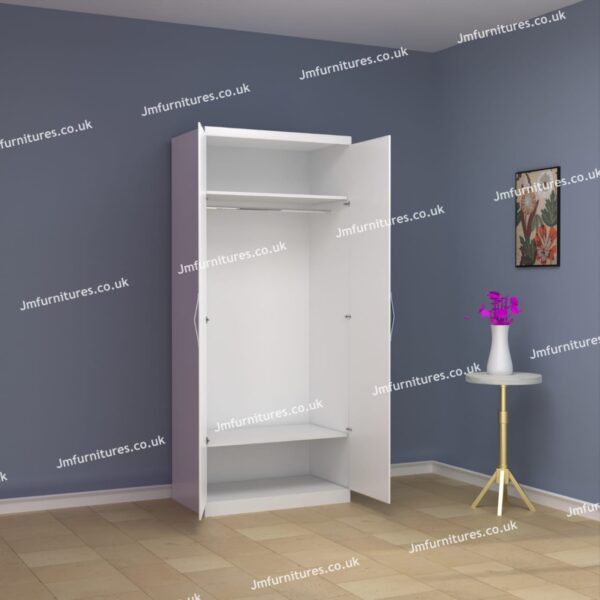White 2 Door Wardrobe Set With Drawers