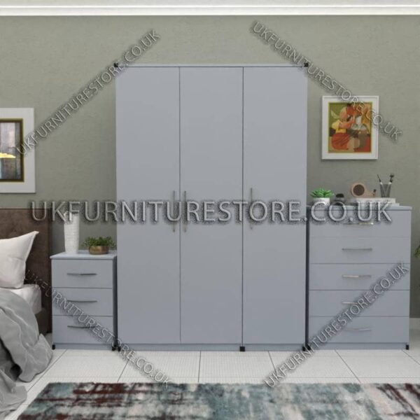 WHATSAPP IMAGE 2024-07-29 AT 7.28.12 PM (1) Silver 3 Door Wardrobe Set With Chest Drawers