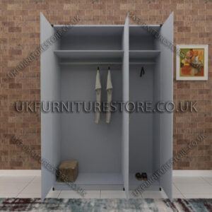 Gray 3 Door Wardrobe