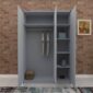 Gray 3 Door Wardrobe