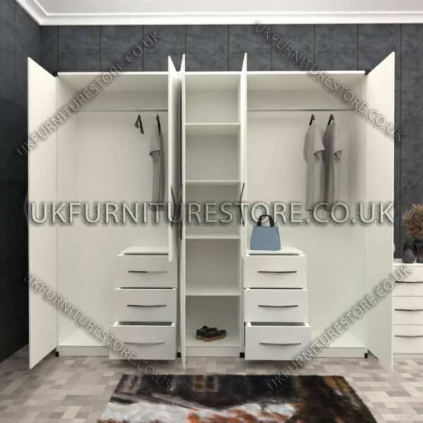 White 2 Door Wardrobe & Vanity