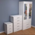 White 2 Door Wardrobe Set With 2 Mirrors