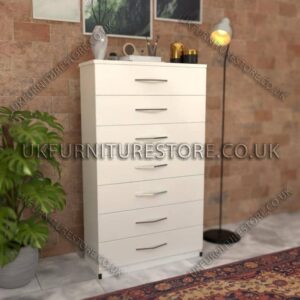 White 7 Drawer Chest Drawer
