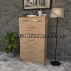 Oak 6+2 Drawers Chest Drawers