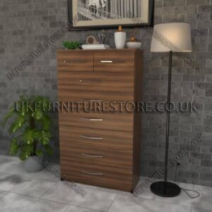 Walnut 6+2 Drawers Chest Drawers