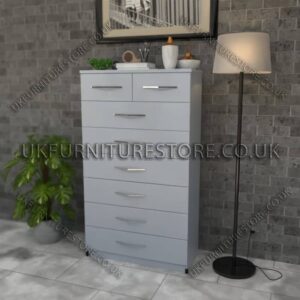 Silver 6+2 Drawers Chest Drawers