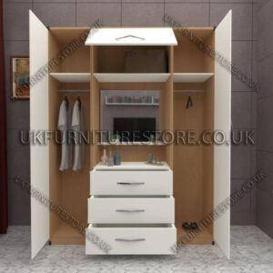 White 2 Door Wardrobe & Vanity