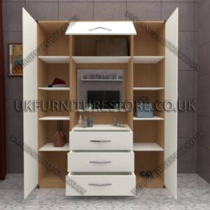 White 2 Door Wardrobe & Vanity